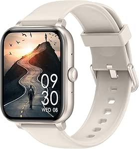 Reloj inteligente para hombres y mujeres, contestar/hacer llamadas, pantalla táctil HD de 1.8 pulgadas, reloj de fitness con monitor de frecuencia cardíaca/sueño, contador de pasos, más de 123
